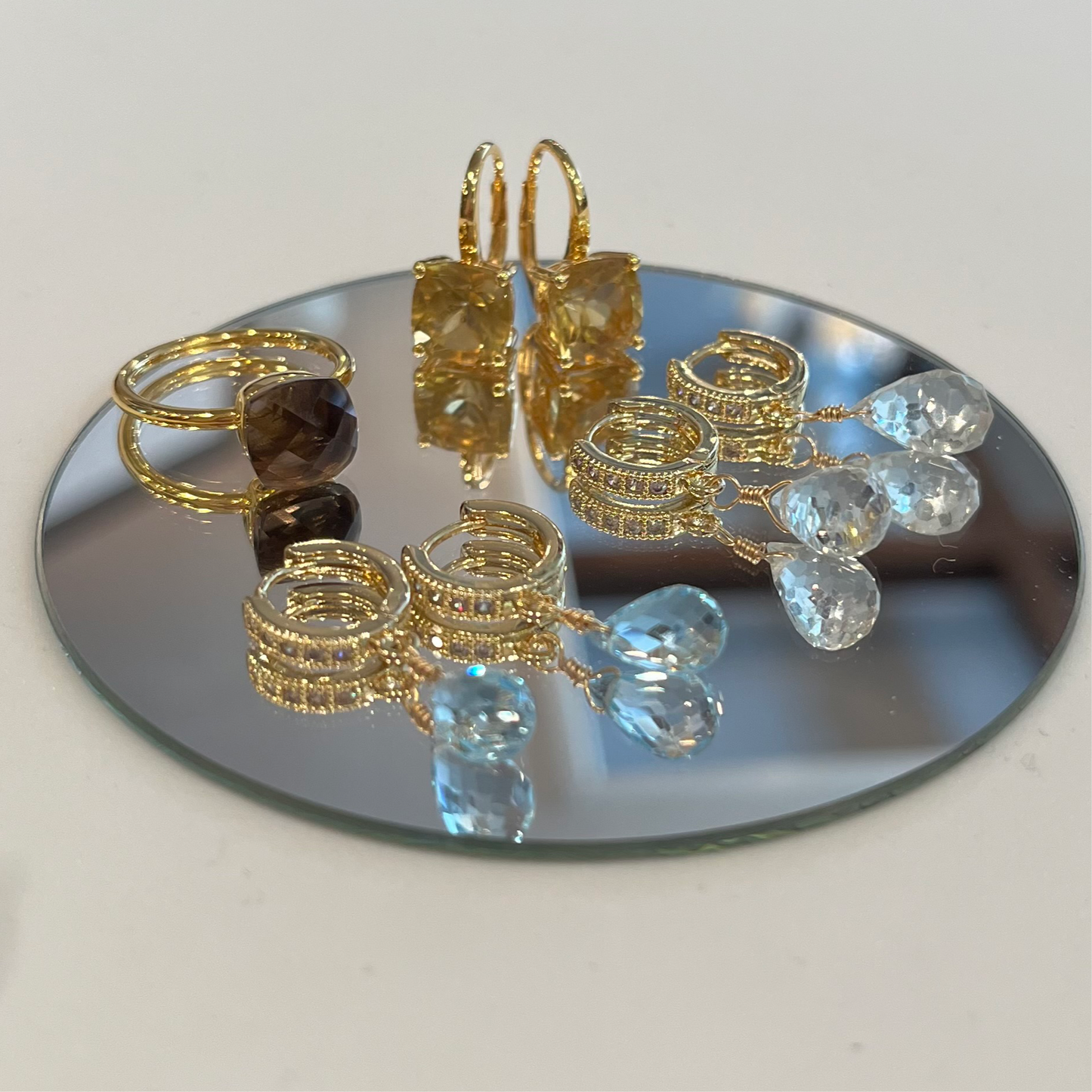 カットクォーツリング