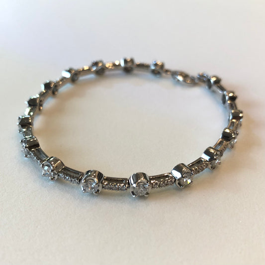 全周ダイヤモンド ブレスレット/プラチナ