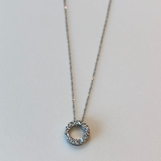 ダイヤモンド ネックレス/ PT サークル